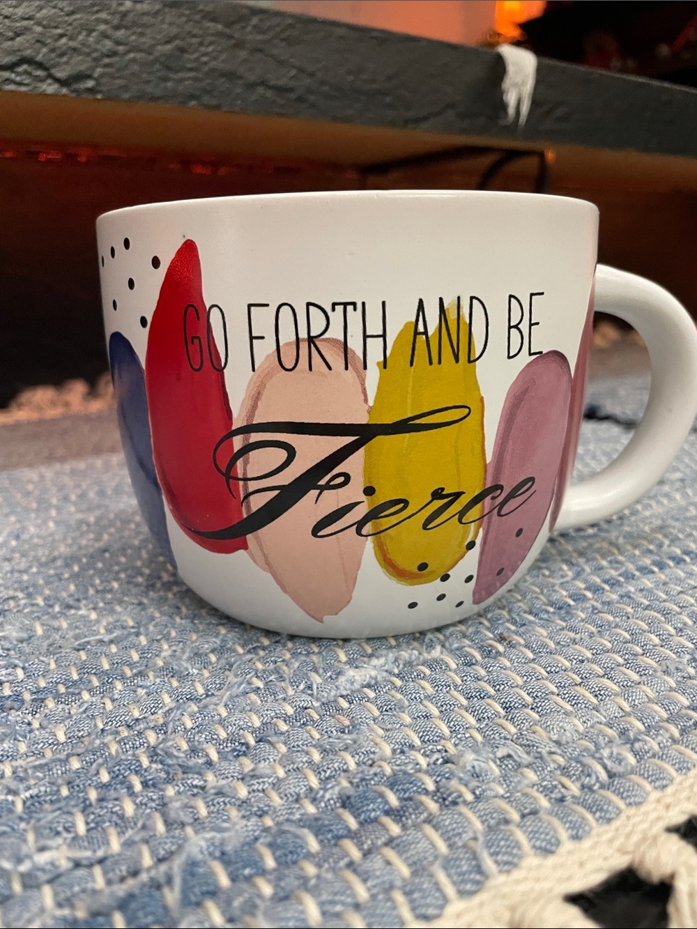 Wild Sage Go Forth and Be Fierce Colorful Ceramic Mug